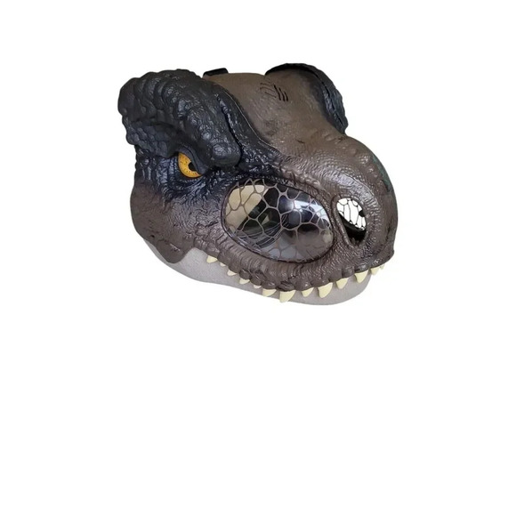 Jurassic World Chomp N Roar Tyrannosaurus Rex Mask Toy Dinosaur Animated Mattel - Picture 1 of 9